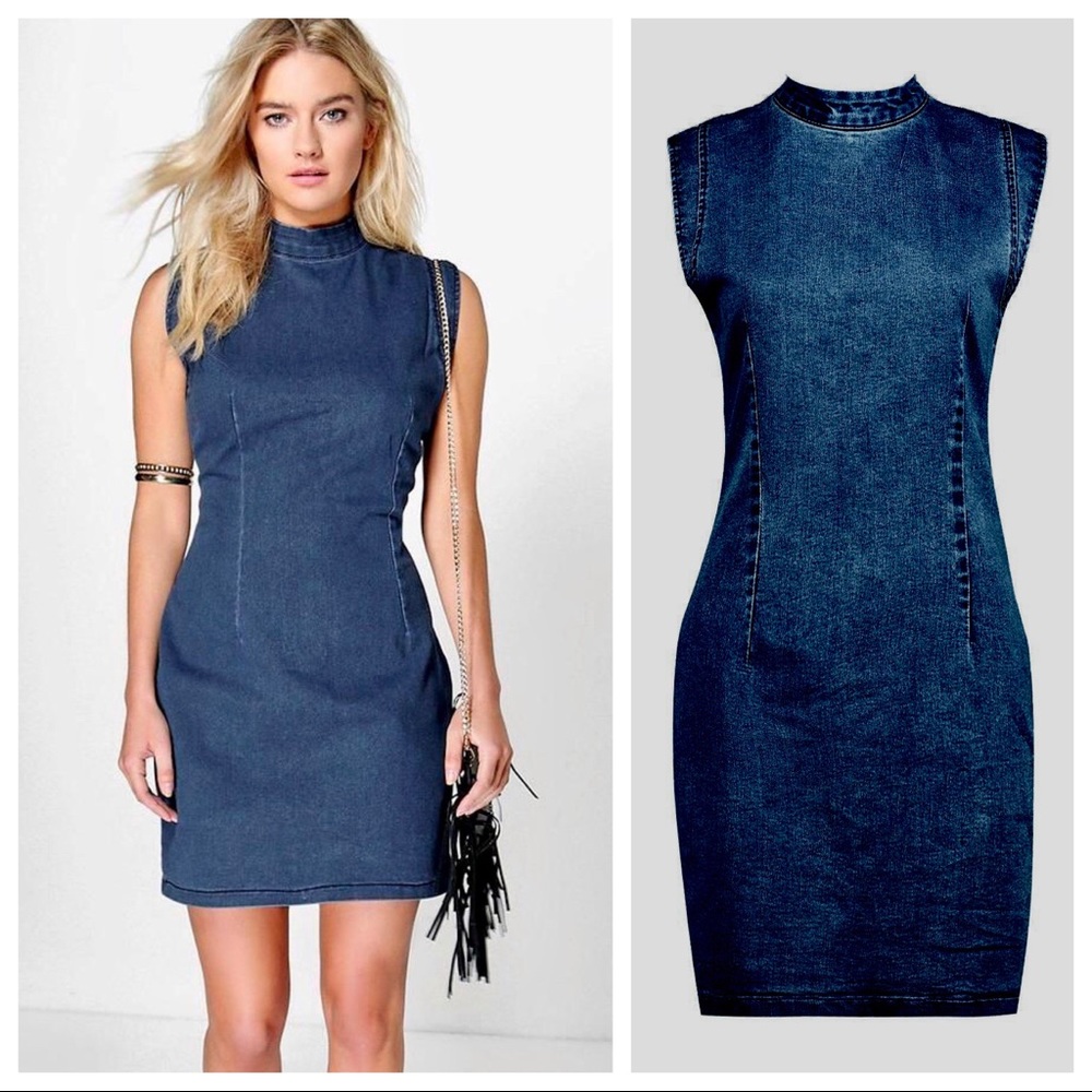 Boohoo Hannah Denim Minidress